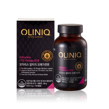 GNC [OLINIQ] 오더리스 알티지 오메가큐텐 (180캡슐) /오메가3+코엔자임Q10