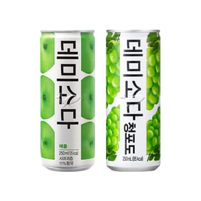 데미소다 애플 250ml/ 15캔+청포도 250ml/ 15캔 총30캔