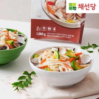 인정식탁 [채선당]국물 맛이 일품인 신선 백합 칼국수 (2인분) x 3팩 / 총 6인분