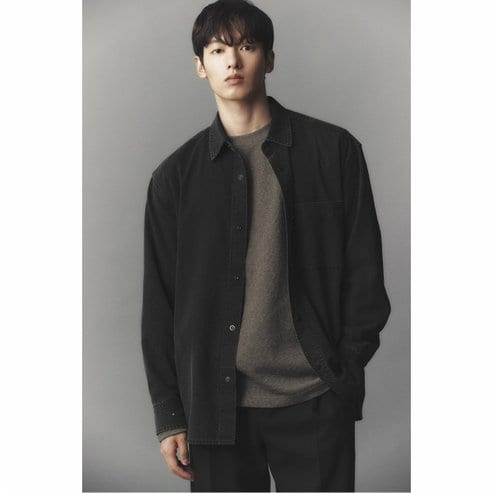 에피그램 다크그레이 데님셔츠 ERSFW24311GYD