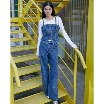 에고이스트 [시흥점] 여성 언발 포켓 와이드 나스판 데님팬츠 (ES1DP760)