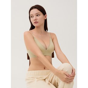 [단독구성][브라1+팬티2] 카라멜 심리스 이지핏 노와이어 브라팬티세트 3종세트