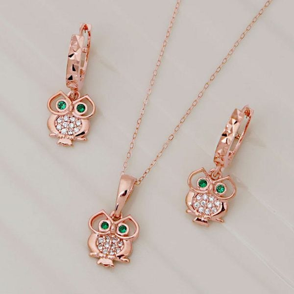 14K 로즈골드 브리티시 그린 목걸이