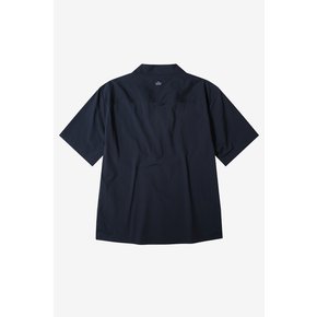 LMSM Open Collar Half Sleeve Shirt_Black_LSTA0BL44M