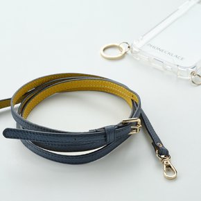 Deepblue/Mustard Combi Leather strap