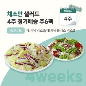 채소만 샐러드 4주 정기배송 (베이직 믹스3+베이직 플러스 믹스3)
