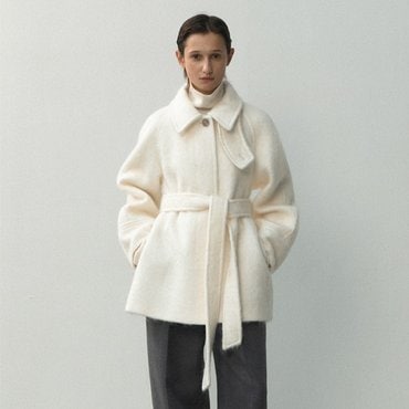 나인(Atelier Nain) (택가:359,000원)헤어리 울 벨티드 하프 코트(CT-1450)