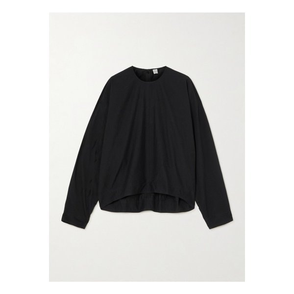 코튼 혼방 포플린 탑 블랙 1647597357658717