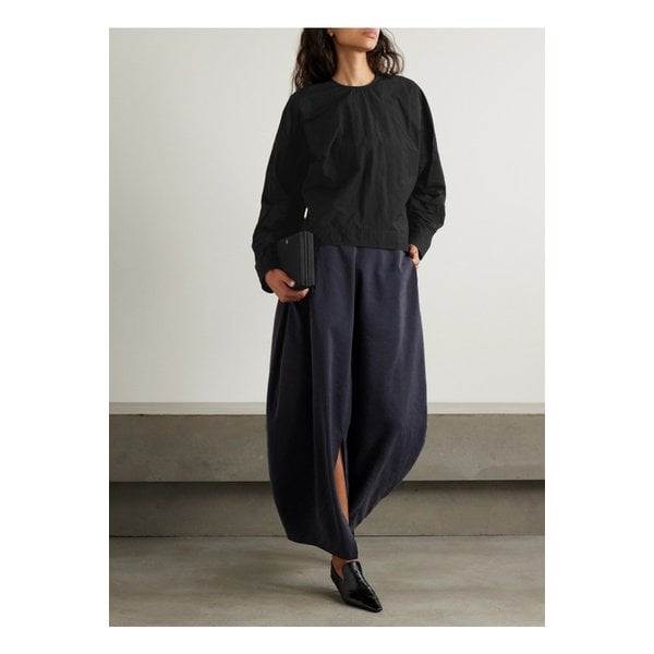 코튼 혼방 포플린 탑 블랙 1647597357658717