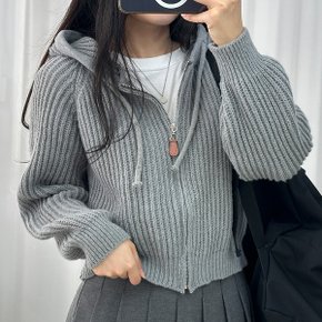 폭닥 카스테라 크롭 니트 후드집업 5컬러 골지니트 아우터 크롭니트집업 학생니.._P375416965