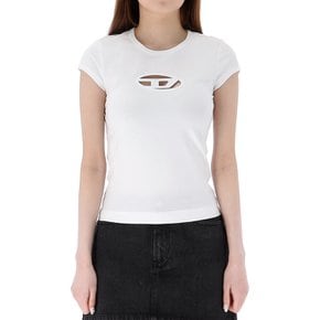 국내배송 24SS 디젤 T-앤지 피카부 로고 여성 티셔츠 A06268 0AFAA 100