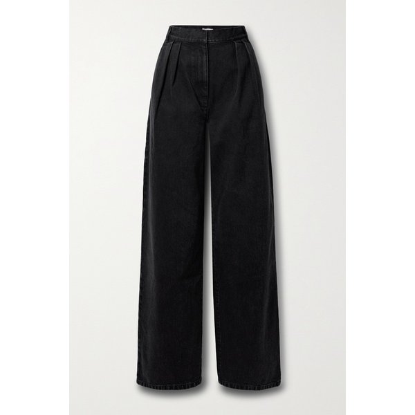 티비 스텔라 플리츠 로우라이즈 와이드 진 블랙 1647597319479899