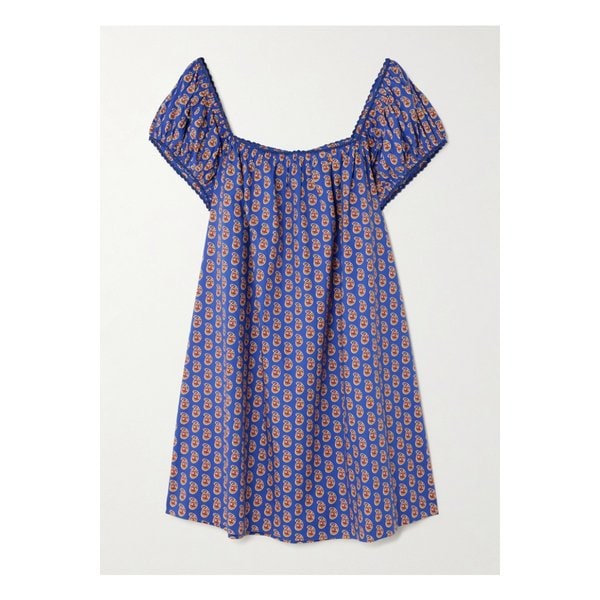 도엔 줄리 페이즐리 프린트 코튼 포플린 미니 원피스 46376663162842941