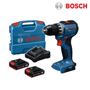 GSR18V-52 충전 드릴 드라이버 18V 2.0Ah 배터리 2개 13mm 메탈척 철재 목재 브러쉬리스 무