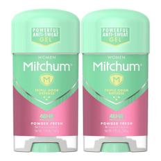 2개 세트 Mitchum 여성용 Anti-Perspirant Deodorant Powder Fresh 2.25 oz