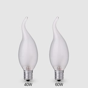 호롱불 모양 프레임 촛대구 백열 60W 불투명  백열전구 백열램프 소켓 E17 전구색