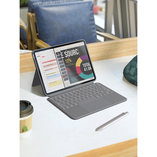 로지텍코리아 Combo Touch iPad Air 11인치 M2/5세대용 키보드 케이스