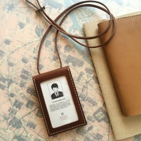 사원증,신분증 가죽케이스(세로전용) / Idcard Case  [번트오크]