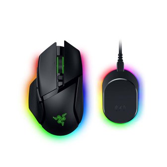 RAZER 레이저코리아 바실리스크 V3 Pro 35K 게이밍 무선 마우스 Black 무선충전팩