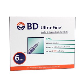 BD 울트라파인 인슐린 주사기 1cc 31G 6mm 100개입