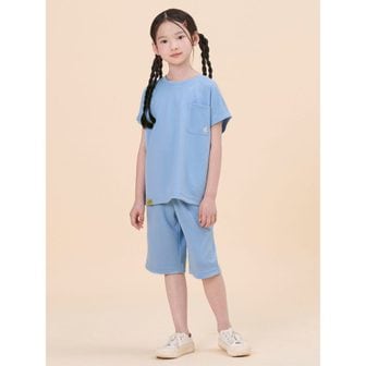 빈폴키즈 *시즌오프30%*[BEANPOLE KIDS] 핫썸머 기능성 티셔츠 상하 세트  스카이 블루