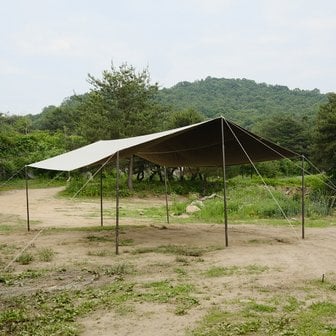 폴라리스 뉴 렉타타프 폴대 세트 블랙코팅 캠핑 그늘막 웜그레이 스킨