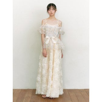 가니송 Bridal Pastel Bloom Dress_pale yellow