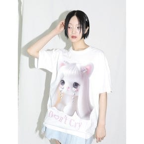 Dont Cry Half T-shirt - WHITE