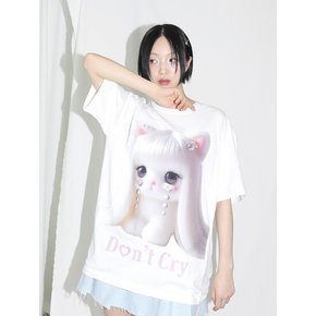 Dont Cry Half T-shirt - WHITE