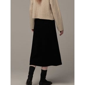 Boucle bell line skirt - Black