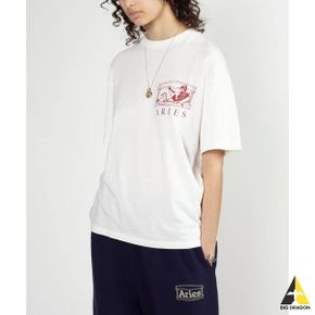 ARIES (U) UFO 투왈 드 주이 티 OFFWHITE 오프화이트 TOILE DE JOUY SS TEE OFF white