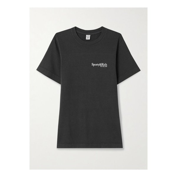 프린트 코튼 저지 티셔츠 블랙 1647597360122950