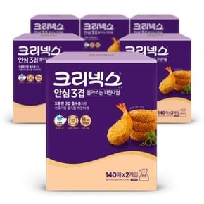 크리넥스 안심 3겹 뽑아쓰는 키친타월 140매 2입 6팩