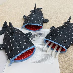 와앙상어입필통 펜케이스 파우치 캐릭터 봉제 다용도_P418517835
