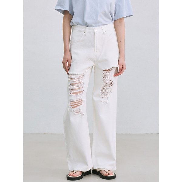 destroyed white jeans (white)