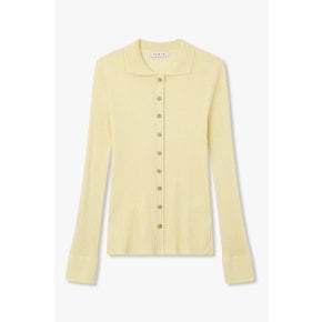 실크 블렌드 카라 리브드 가디건 IA16351810110