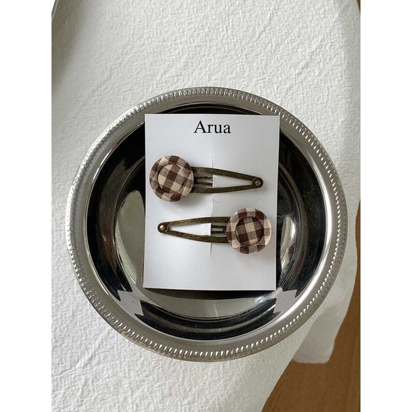 Cocoa Check Hairpin