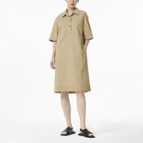 여 사각사각 오픈 카라 코쿤핏 원피스(BEIGE / BLUE / BLACK)