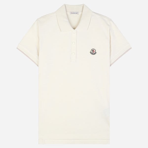 [시흥점] [몽클레어]6S 8A00004 84720 034 여성 로고 패치 코튼 폴로 셔츠 화이트