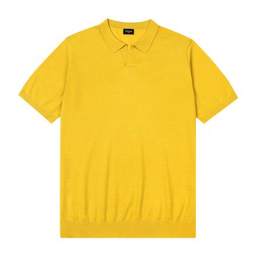 밴브루 벤브루 21S/S 울100 오픈 카라형 T에리 여름 반팔니트(BLUSW1005)
