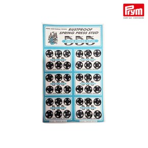 [프림] Prym 메탈 555 스냅단추 silver color 36 set/card (6mm,8mm)