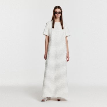 EENK YULIZABETH Short Sleeve Maxi Dress - White