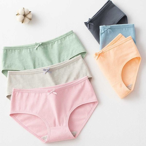 부드러운 면 삼각팬티 5매세트 미디 요일 학생 면스판