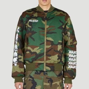 24 FW 낸시 그래픽 프린팅 카모 플라주 리버시블 봄버 자켓 NA050 CAMO