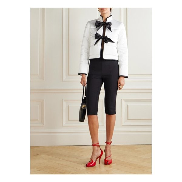 로레타 카포니 오라클 투톤 퀼팅 새틴 재킷 화이트 46376663162933483