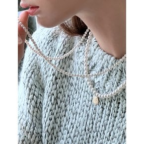 14K 주빌리 엘리자베스코인 진주 비드 목걸이