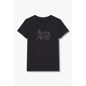 ARMANI EXCHANGE 여성 글리터 로고 크루넥 티셔츠 A425130508000