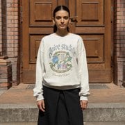 Rosemotif Graphic Sweatshirt in Oatmeal VW3AE106-9L