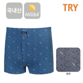 TRY 남성 패턴나염 모달 트렁크 남자 사각팬티 (택1)