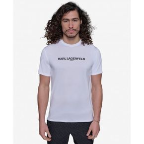 칼라거펠트 맨즈 Short-Sleeve 로고 Rashguard - 화이트 27004626 1344469